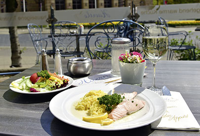 Speisen und Getränke im Café Haertle